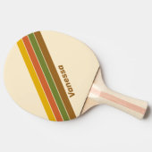 Sunrise Clover Striped with Name Ping Pong Paddle 卓球ラケット (横)