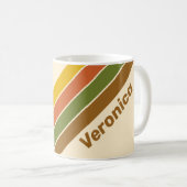 Sunrise Clover Stripes with Name コーヒーマグカップ (正面右)