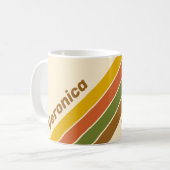 Sunrise Clover Stripes with Name コーヒーマグカップ (正面左)