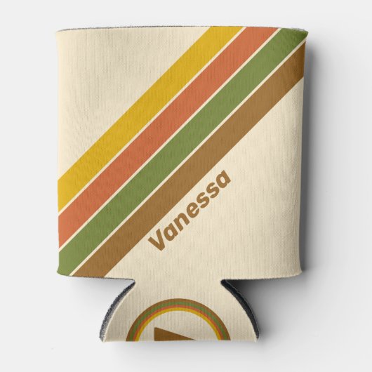 Sunrise Clover Stripes with Name 缶クーラー (正面)