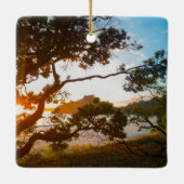 Sunrise Coromandel beach paradise New Zealand セラミックオーナメント (裏面)