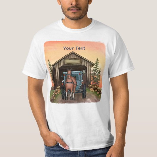 Sunrise Covered Bridge Tシャツ (正面)