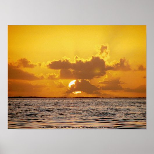 Sunrise, Documented Cays, Belize ポスター (正面)