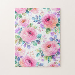 Sunrise Floral Boho Custom Name Design             ジグソーパズル