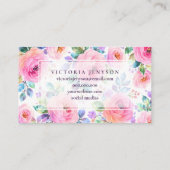Sunrise Floral Boho Custom Name Design             名刺 (裏面)