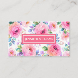 Sunrise Floral Boho Custom Name Design             名刺