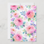 Sunrise Floral Boho Custom Name Design             招待状 (裏面)