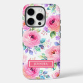 Sunrise Floral Boho Custom Name Design             Case-Mate iPhoneケース (裏面)