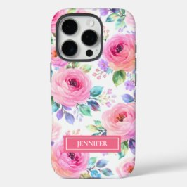 Sunrise Floral Boho Custom Name Design             iPhone 16 Proケース