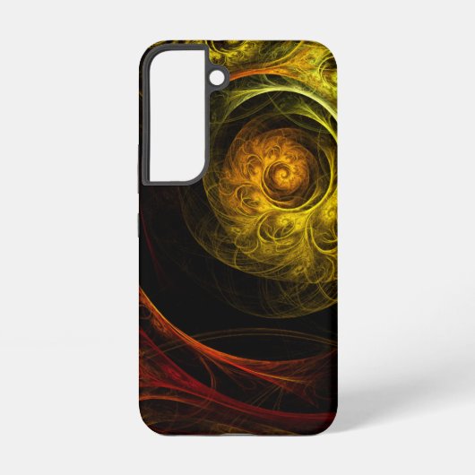Sunrise Floral Red Abstract Art Samsung Galaxyケース (裏面)