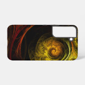 Sunrise Floral Red Abstract Art Samsung Galaxyケース (裏面横)