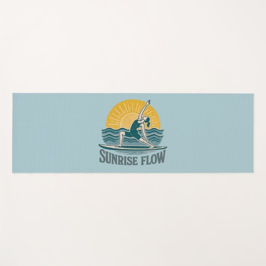 Sunrise Flow Paddleboard Yogi | Coastal Beach Blue ヨガマット (正面(横))