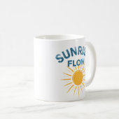 Sunrise Flow Retro Sun Graphic Print Vinyasa Yoga  コーヒーマグカップ (正面右)