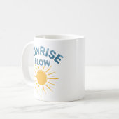 Sunrise Flow Retro Sun Graphic Print Vinyasa Yoga  コーヒーマグカップ (正面左)