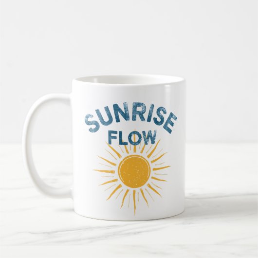 Sunrise Flow Retro Sun Graphic Print Vinyasa Yoga  コーヒーマグカップ (左)