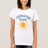 Sunrise Flow Retro Sun Graphic Print Vinyasa Yoga  Tシャツ (正面)