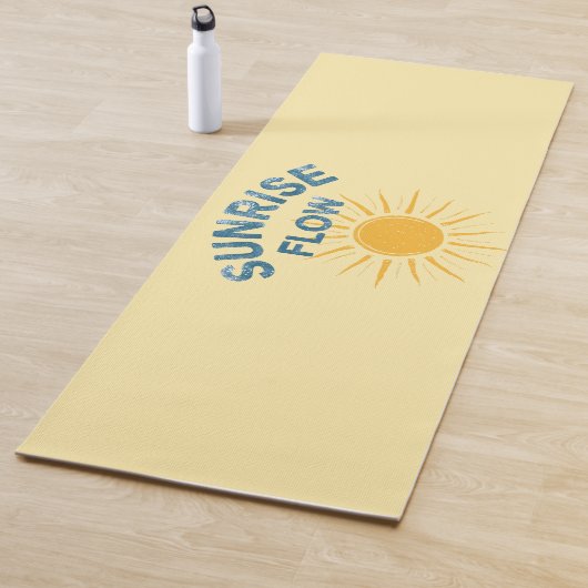 Sunrise Flow Retro Sunshine Graphic Print Vinyasa ヨガマット (インサイチュ)