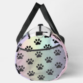 Sunrise Gradient Paw Print Pet Monogram Personal ダッフルバッグ (右)