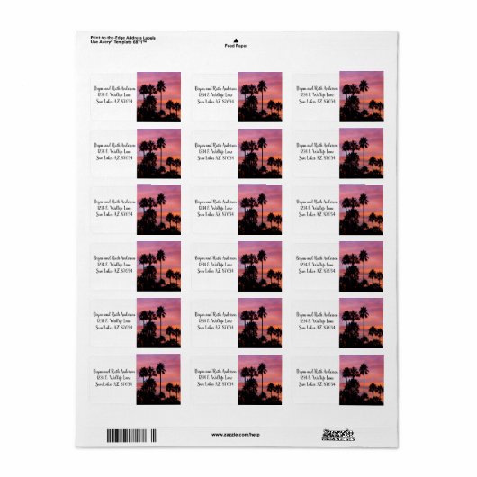 Sunrise in Gilbert, AZ ラベル (フルシート)