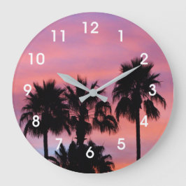 Sunrise in Gilbert, AZ ラージ壁時計