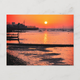 Sunrise, Leigh-on-sea, Essex，イギリス ポストカード