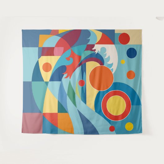 Sunrise Ocean Wave タペストリー (正面(横))