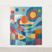 Sunrise Ocean Wave タペストリー (正面)