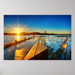 Sunrise on Lake Poster ポスター