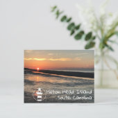 Sunrise on the Beach | Hilton Head Postcard ポストカード (スタンド正面)