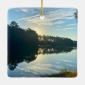 Sunrise Over A Georgia Lake セラミックオーナメント (裏面)