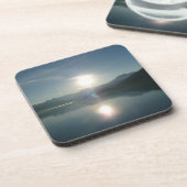 Sunrise over College Fjord Alaska写真 コースター (左側)