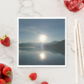 Sunrise over College Fjord Alaska写真 スタンダードランチョンナプキン (インサイチュ)