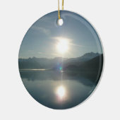 Sunrise over College Fjord Alaska写真 セラミックオーナメント (左)