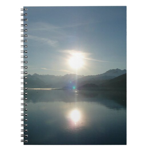 Sunrise over College Fjord Alaska写真 ノートブック (正面)