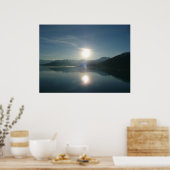 Sunrise over College Fjord Alaska写真 ポスター (キッチン)