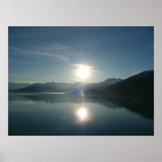 Sunrise over College Fjord Alaska写真 ポスター (正面)