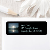 Sunrise over College Fjord Alaska写真 ラベル (インサイチュ)