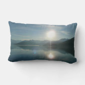 Sunrise over College Fjord Alaska写真 ランバークッション (裏面)