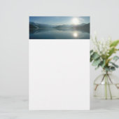 Sunrise over College Fjord Alaska写真 便箋 (スタンド正面)