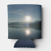 Sunrise over College Fjord Alaska写真 缶クーラー (裏面)