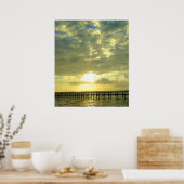 Sunrise over dock ポスター (キッチン)