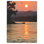 Sunrise Over Katun素晴らし River写真 クリップボード (裏面)