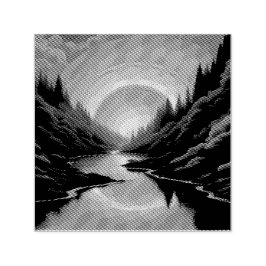 Sunrise Over The Lake セルフインキングスタンプ