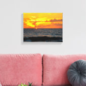 Sunrise over the ocean Stretched Canvas Print キャンバスプリント (インサイチュ (リビング))