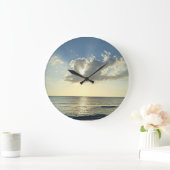 Sunrise Over the Quiet Coast ラージ壁時計 (ホーム)