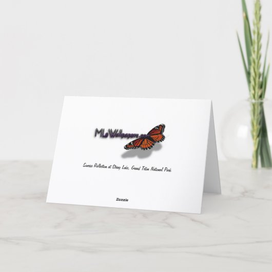 Sunrise Reflection at String Lake I カード (裏面)