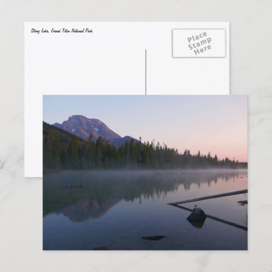Sunrise Reflection at String Lake II ポストカード (正面/裏面)