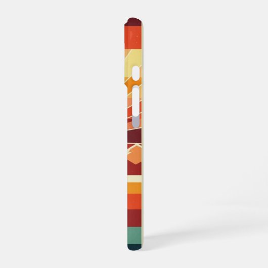 Sunrise Retro Peaks iPhone 16ケース (左側面)