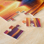 Sunrise Sailboats at Sea Nautical Regatta ジグソーパズル (側面)