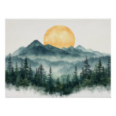 Sunrise Serenity Zen Minimalist Wall Art ポスター (正面)
